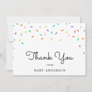 Rainbow Sprinkles Baby Obrigado