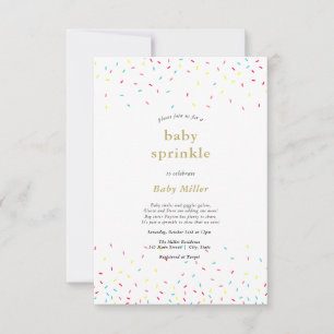 Rainbow Sprinkles Baby Sprinkle Convite