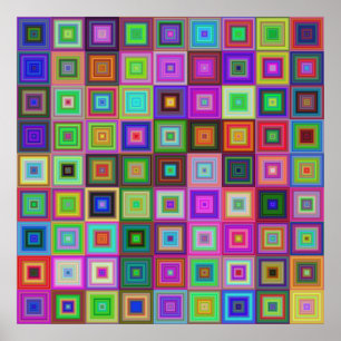 rainbow squares poster