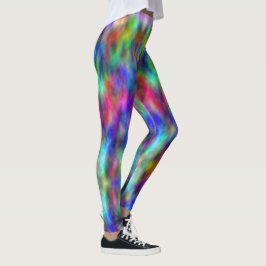 Rainbow Tie Dye Leggings Calças de exercício femin
