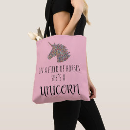 Rainbow Unicorn Ela é um Unicorn Tote Bag