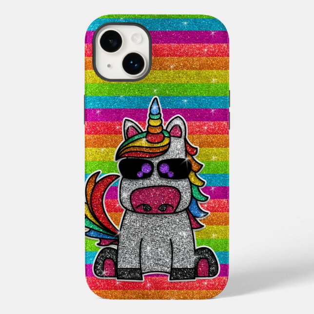 Rainbow Unicorn Glitter Sparkles Dourados (Verso)