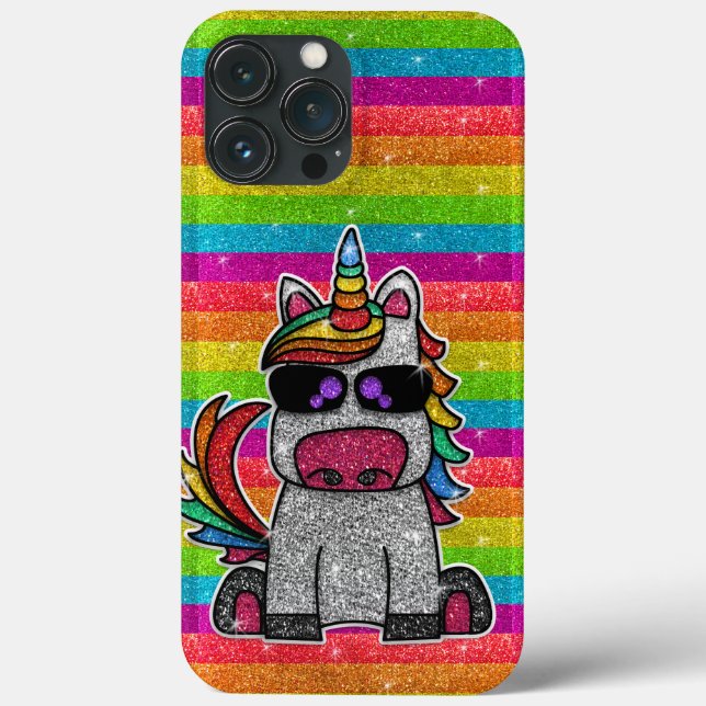 Rainbow Unicorn Glitter Sparkles Dourados (Verso)