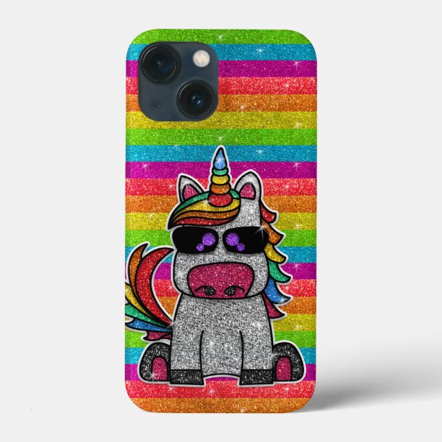 Rainbow Unicorn Glitter Sparkles Dourados (Verso)