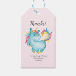 Rainbow Unicorn Obrigado a etiquetas | Marcas de f