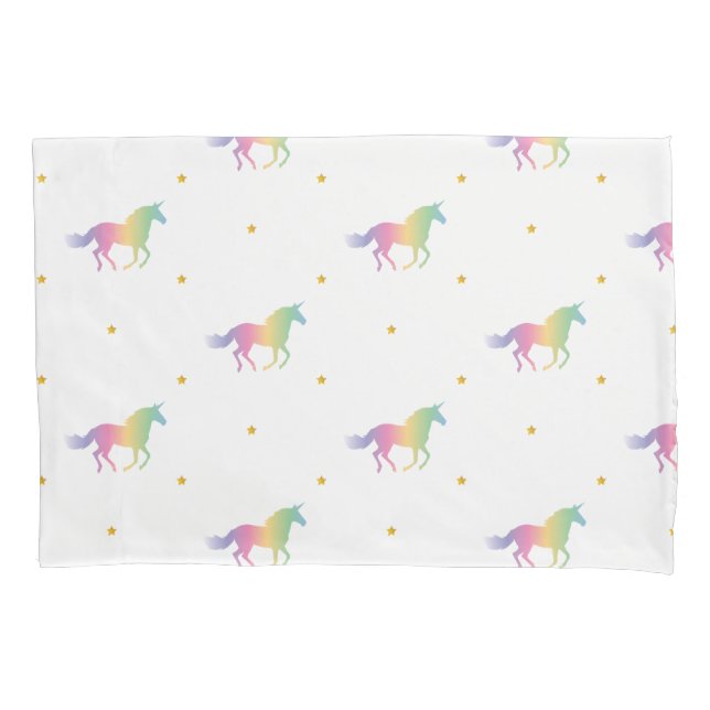 Rainbow Unicorns e Dourado padrão de estrelas (Frente)