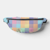 Rainbows Pastel Colors Buffalo Check Xadrez 90s