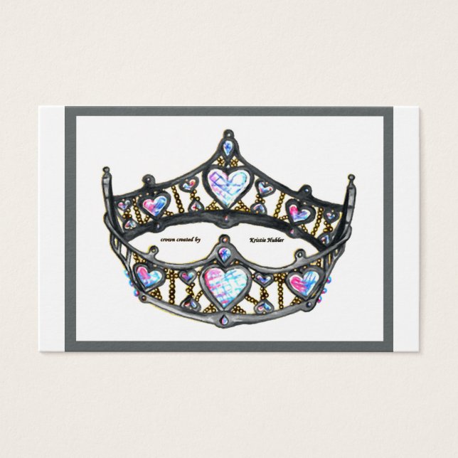 Rainha Coração Prateada Tiara branca (Frente)