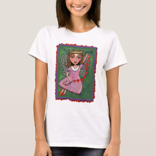 Rainha da fada dos corações - t-shirt das senhor
