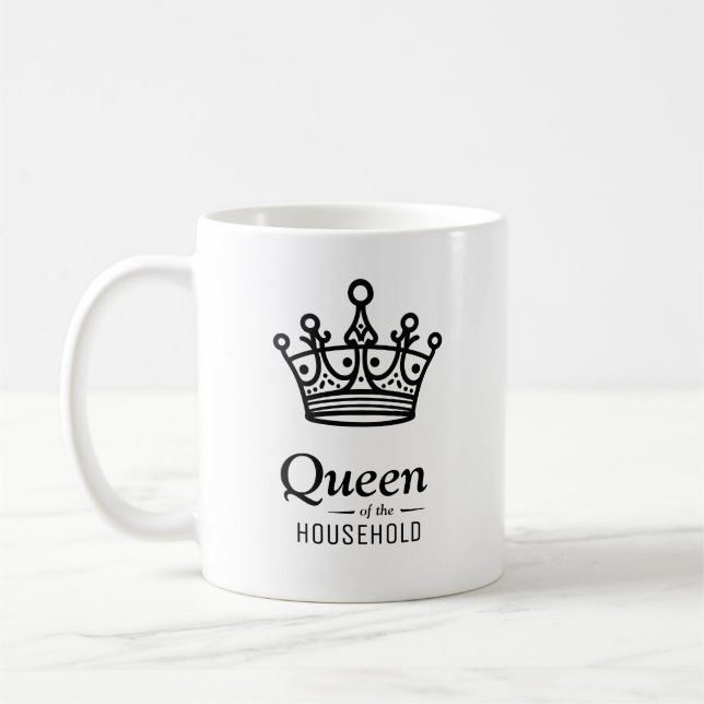Rainha da família | Caneca de café personalizada (Esquerda)