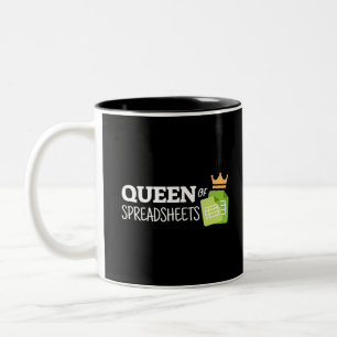 Rainha das folhas de cálculo Caneca de café de doi