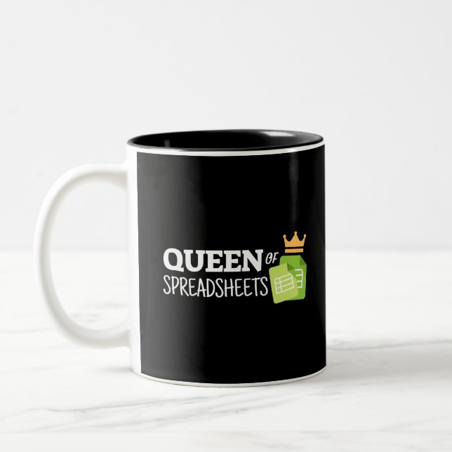 Rainha das folhas de cálculo Caneca de café de doi (Esquerda)