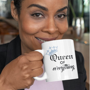 Rainha de tudo caneca de café da coroa