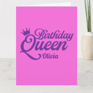 Rainha do Aniversário Cartão em Branco