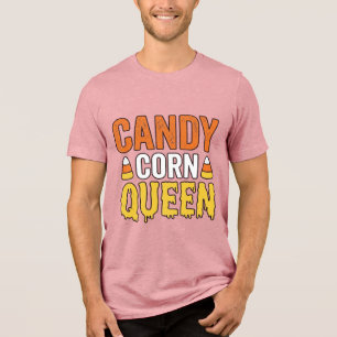 Rainha do Candy Corn Design de Camiseta de Hallowe