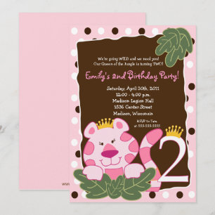 RAINHA DO Convite para segundo aniversário DE JUN