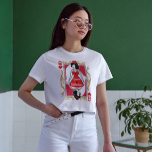 Rainha do Dia dos Namorados Camiseta de Carta de