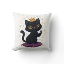 Rainha do Gato Preto Almofada de Arremesso Present