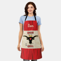 Rainha do Grill - Vaca Longhorn Apron