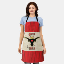 Rainha do Grill - Vaca Longhorn Apron