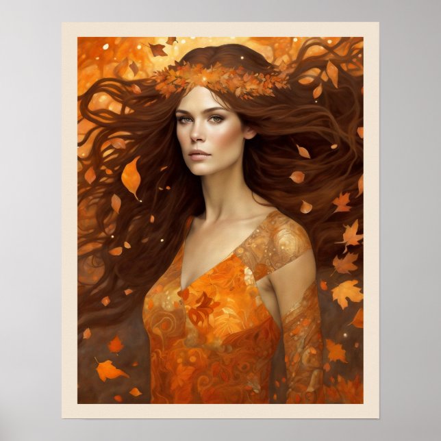 Rainha do Outono - Impressão de Arte Nuevo (Frente)