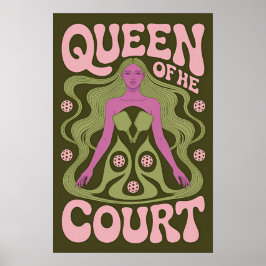 Rainha do Pickleball da Quadra Arte Poster
