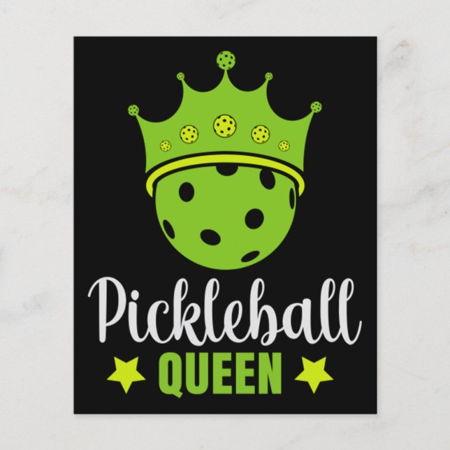 Rainha do Pickleball Engraçado Rainha do Pickle Ba (Frente)