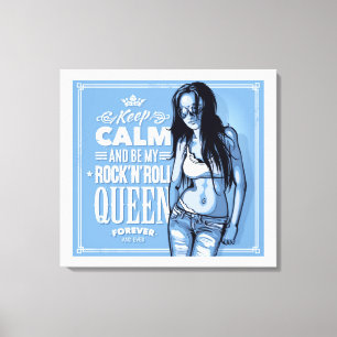 Rainha do Rock & Roll Impressão em Tela Esticada