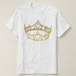 Rainha do t-shirt da coroa dos corações