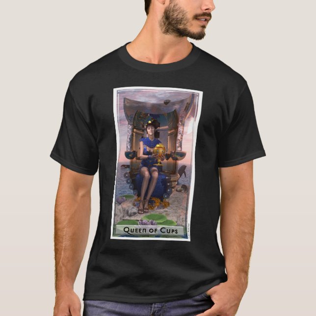 Rainha do t-shirt da obscuridade dos copos (Frente)