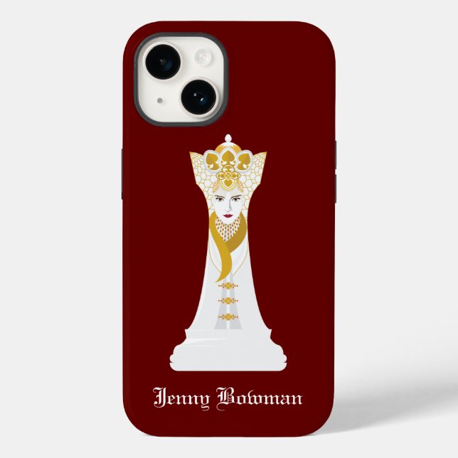 Rainha do xadrez / Nome personalizado Case-Mate iP (Verso)