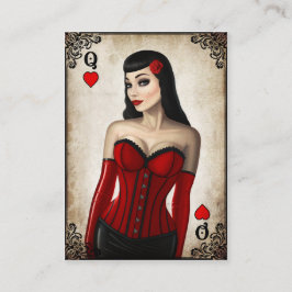 Rainha dos corações - cartão de visita