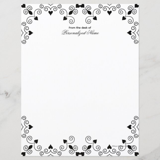 Rainha dos Corações - Folha de Papel Preta Unline (Frente)