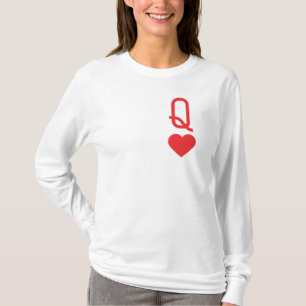 Rainha dos Corações Mangas T-Shirt