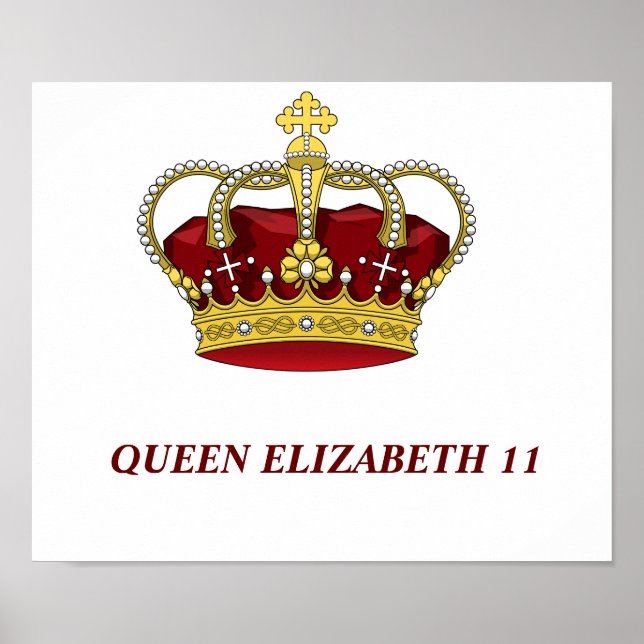 Rainha Elizabeth 11 poster da Coroa (Frente)