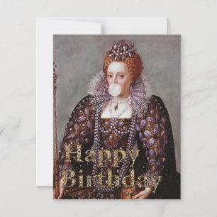 Rainha Elizabeth I chiclete Feliz aniversário