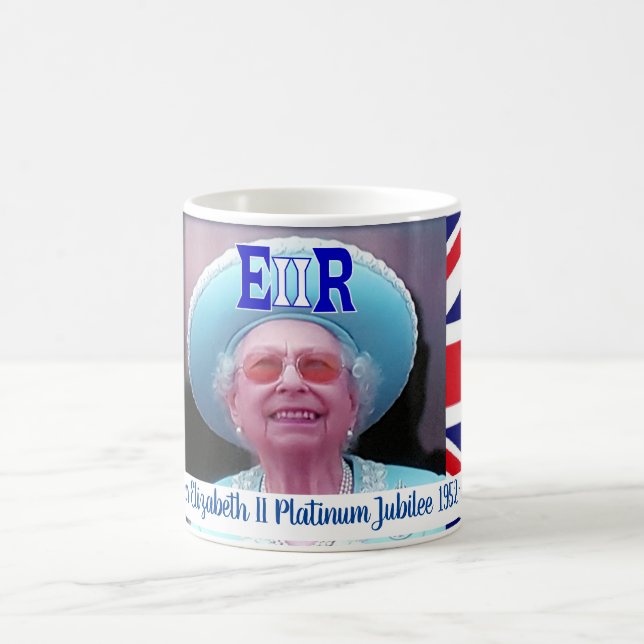Rainha Elizabeth Platinum Jubilee - caneca comemor (Centro)