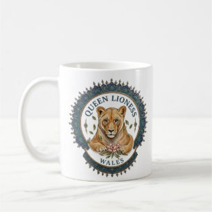 Rainha Leoa. Caneca de Café do País de Gales