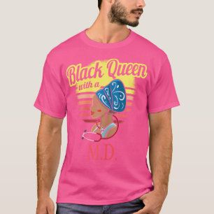 Rainha Negra M.D. Camisa Negra Médica Negra Gi