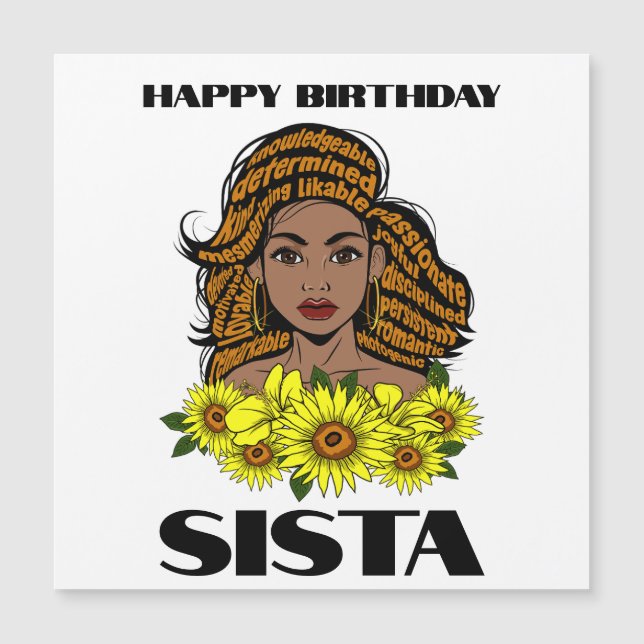 Rainha Negra Melanina Sista Girassol Sis (Frente)