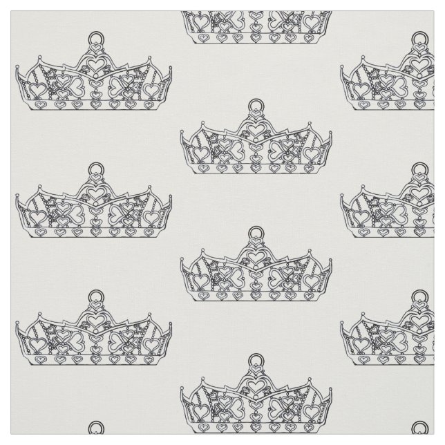 rainha preto e branco do tecido da tiara da coroa (Modelo)