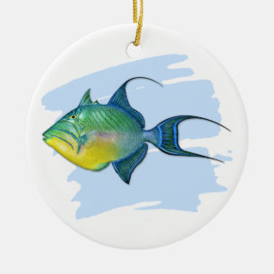 Rainha Triggerfish, ornamento cerâmico