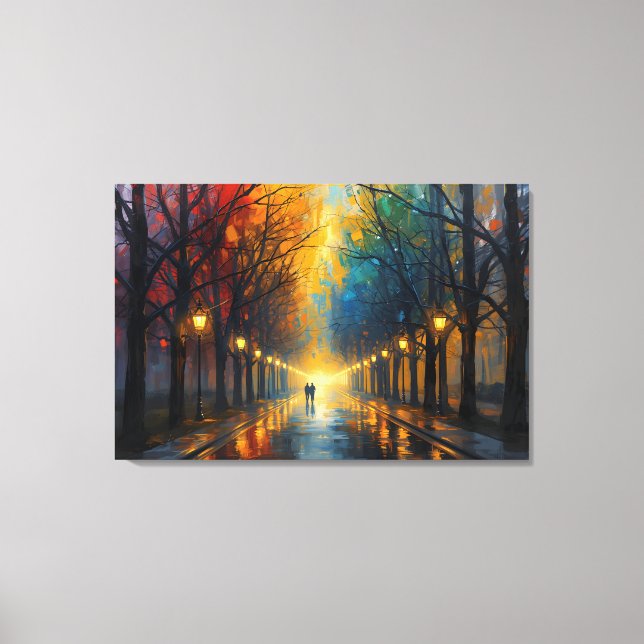 Rainy Park Walk Canvas Art | Home Wall Art    (Frente)