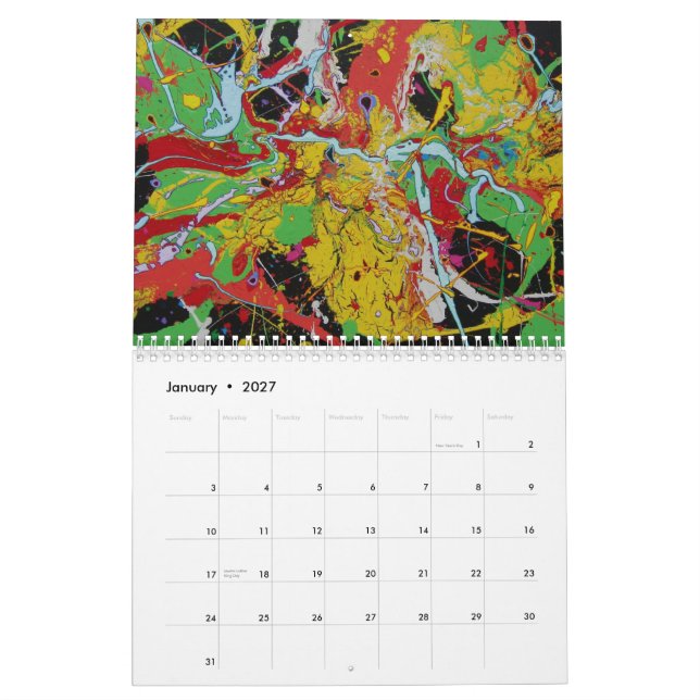 Raio Paul do calendário (Jan 2027)