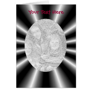 Raios Prateados Pretos Design seu Cartão com fotos