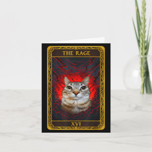 Raiva consome meme de gato cartão tarot homens mul