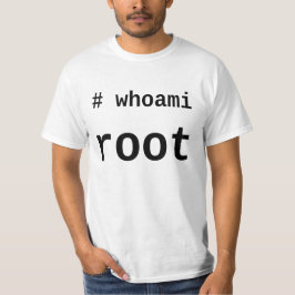 raiz do whoami - camisa leve para sysadmins