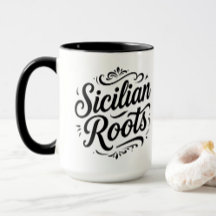 Raízes Sicilianas – Caneca Elegante do Patrimônio