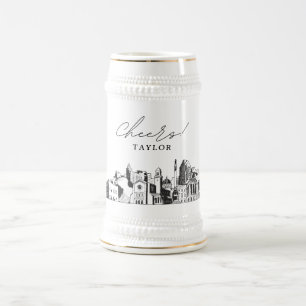 Raleigh Personated Skyline Beer Caneca de cerveja