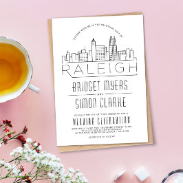 Raleigh Wedding | Convite Skyline Estilizado